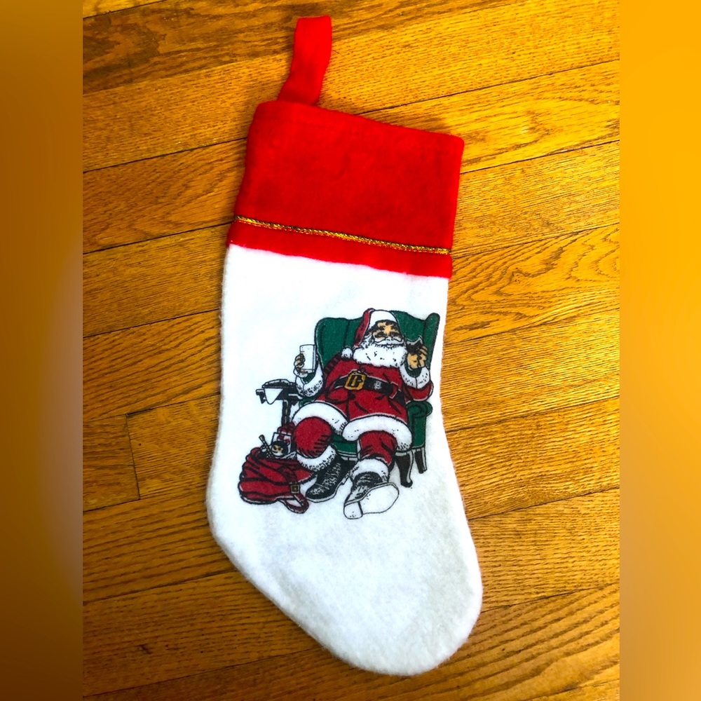 Vintage Santa Christmas Stocking